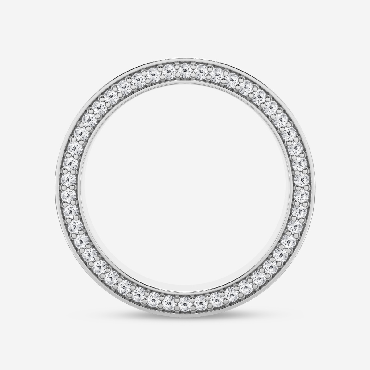 Additional Image 1 for  7/8 ctw Round Lab Grown Diamond 7mm Satin Finish Flat Eternity Band